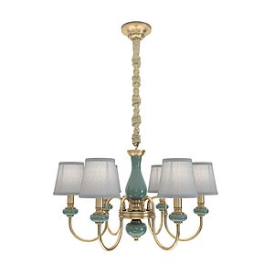 realistic chandelier lights 3D model