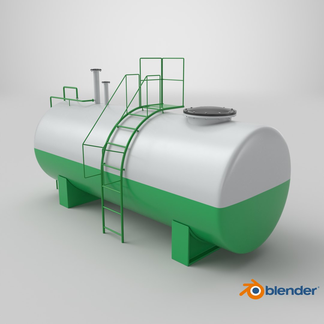 Green Industrial Tank PBR Model - TurboSquid 2463121