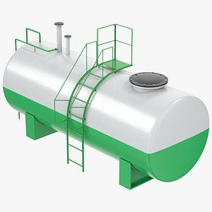 Green Industrial Tank PBR model