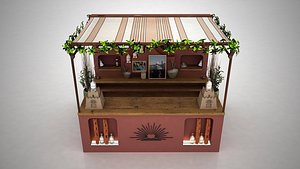 3D Volcan Tequila Bar stand model
