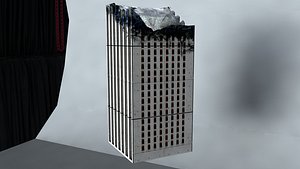 3D building ruin model