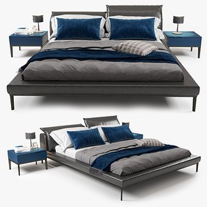 bed natuzzi vela 3D model