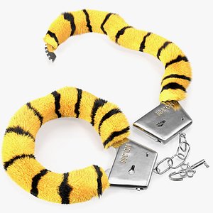 Unfastened Tiger Handcuffs Fur