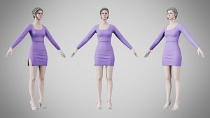Dress 54 Amethyst 3D model