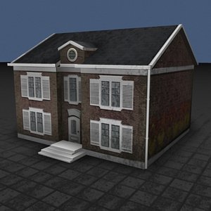 3d old house model