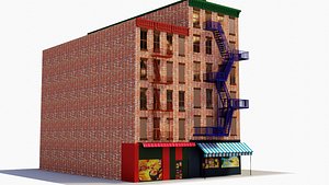 chicago brick building 3D model