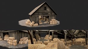 Old Village Hay Barn Hay and Haystack PBR