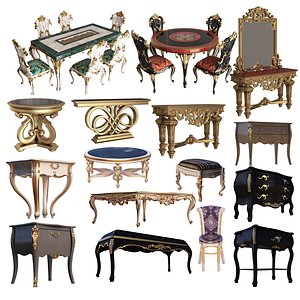 3D Classic Furniture Collection model