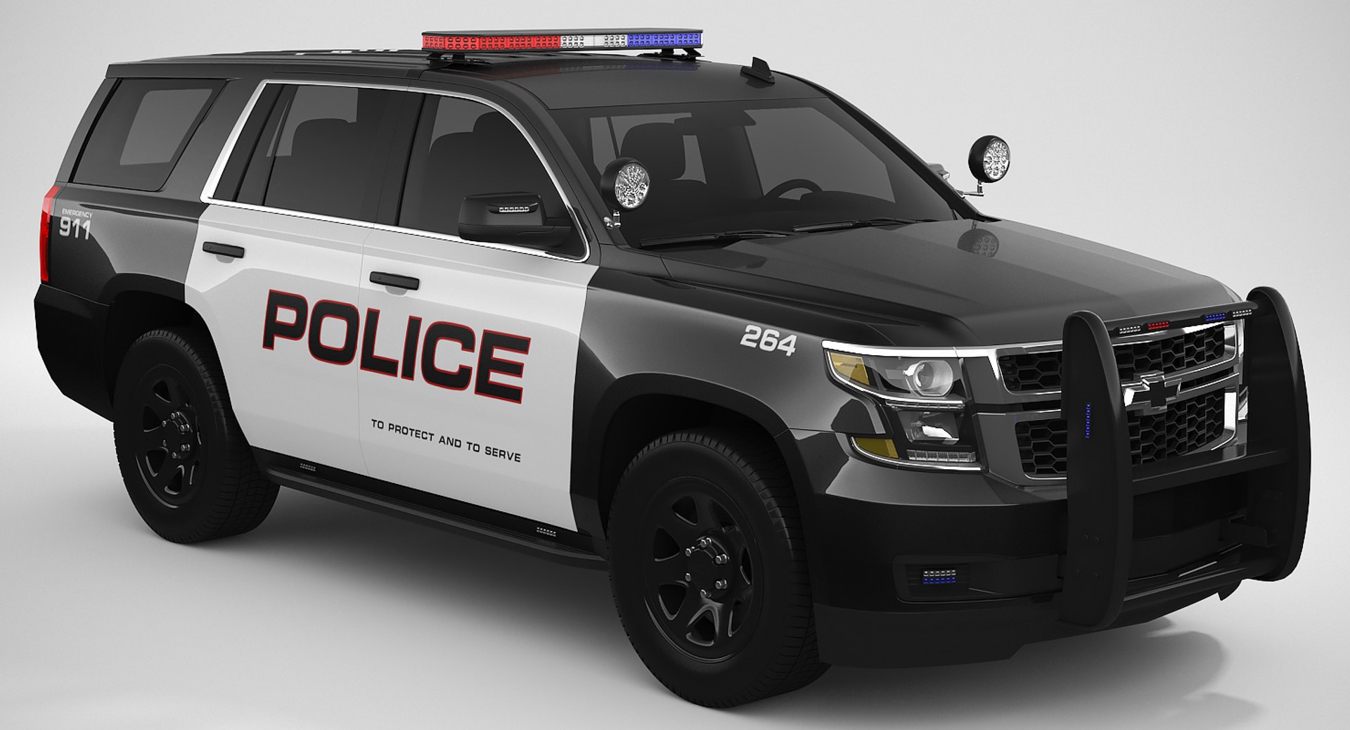 Chevrolet Tahoe 2018 Police 3d Model Turbosquid 1308074