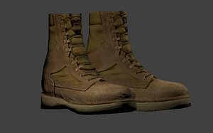 Army boots low-poly