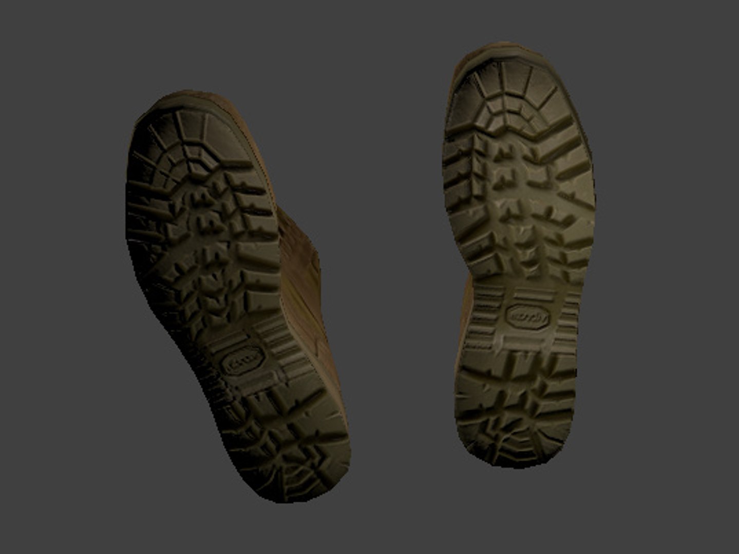 Free 3ds Model Low-poly Army Boots