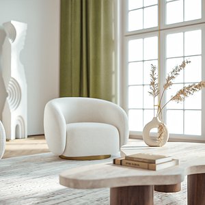 3D modern living room sofa