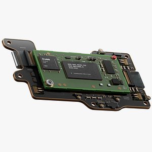 3D Circuit board CPU chip intelligent transmission model