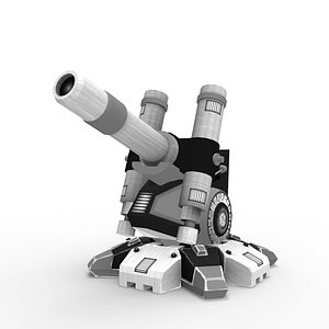 sci-fi cannon 3d fbx