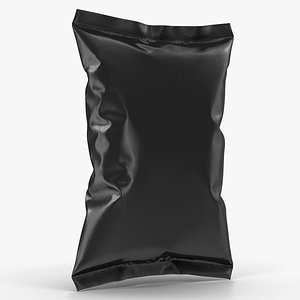 3D black bag template snacks