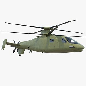 Attack Compound Helicopter Rigged 3D Model