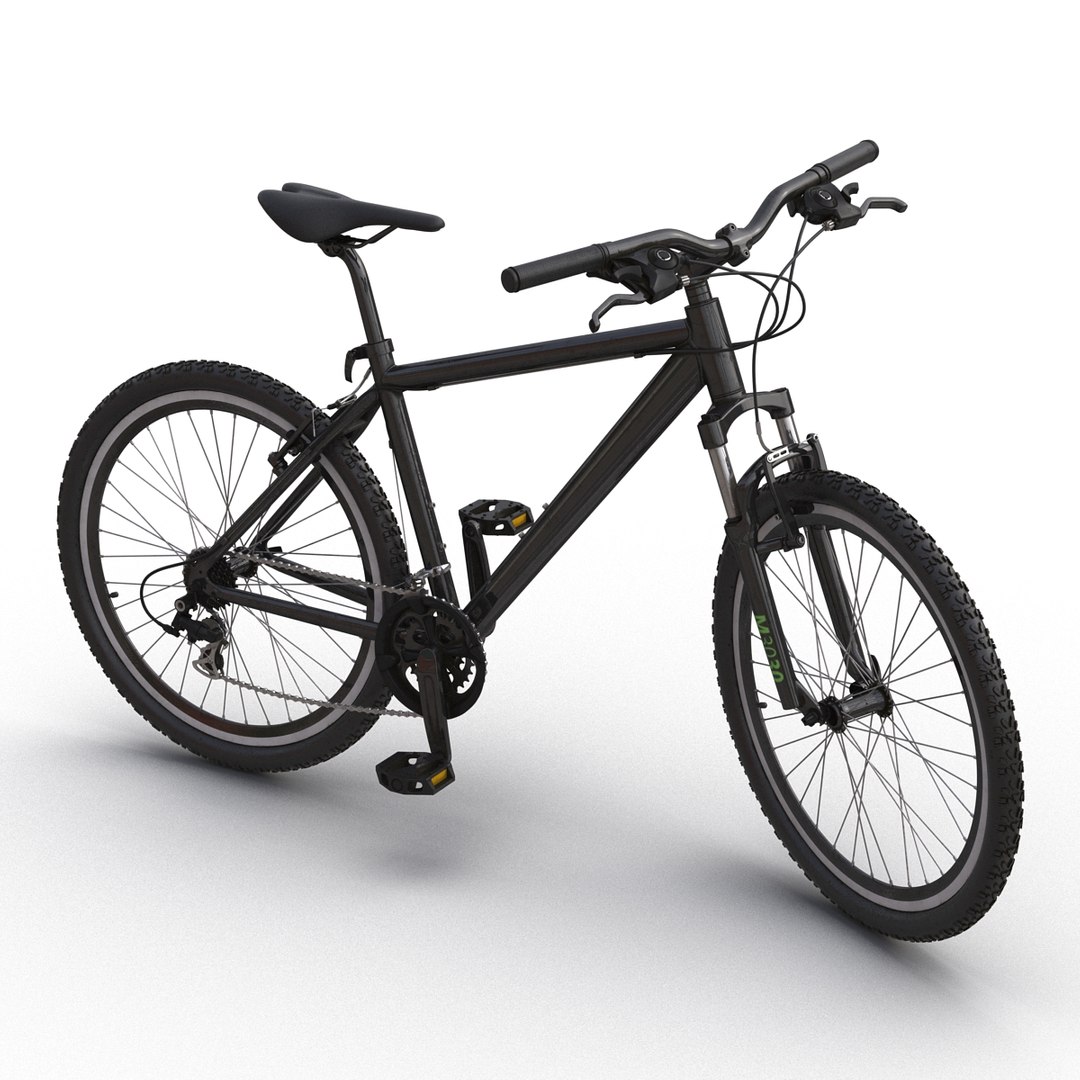 Mountain Bike Black 3D model preview
