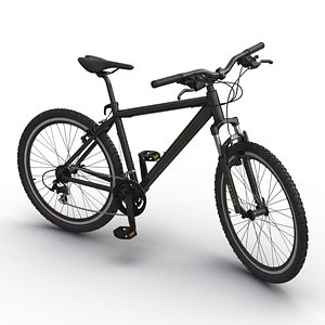 3d mountain bike generic black model