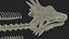 Dragon Skeleton in Unfolded State 3D