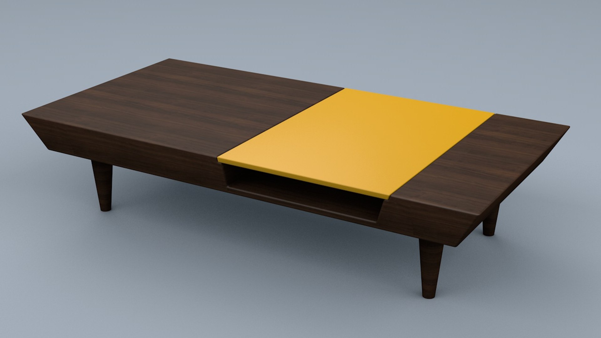 3d retro coffee table model