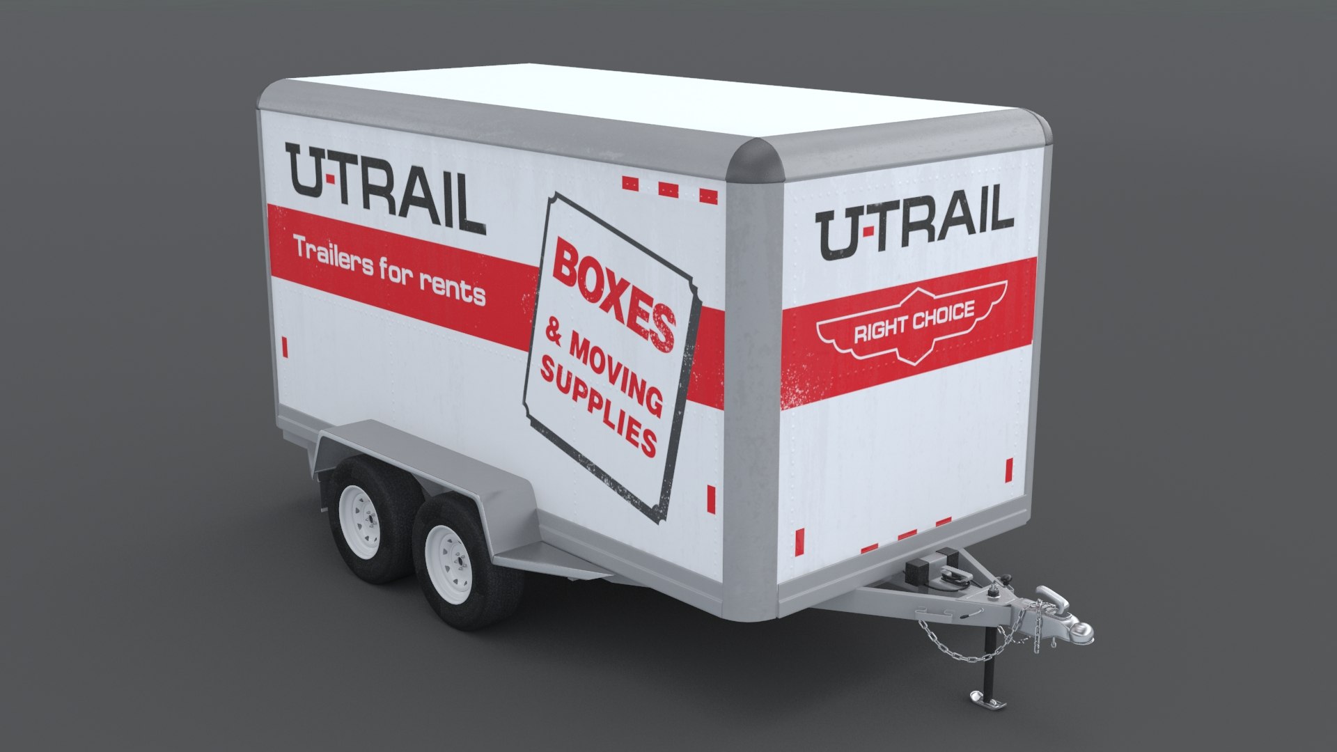 Big Moving Cargo Trailer Generic 3D Model Model - TurboSquid 2068631