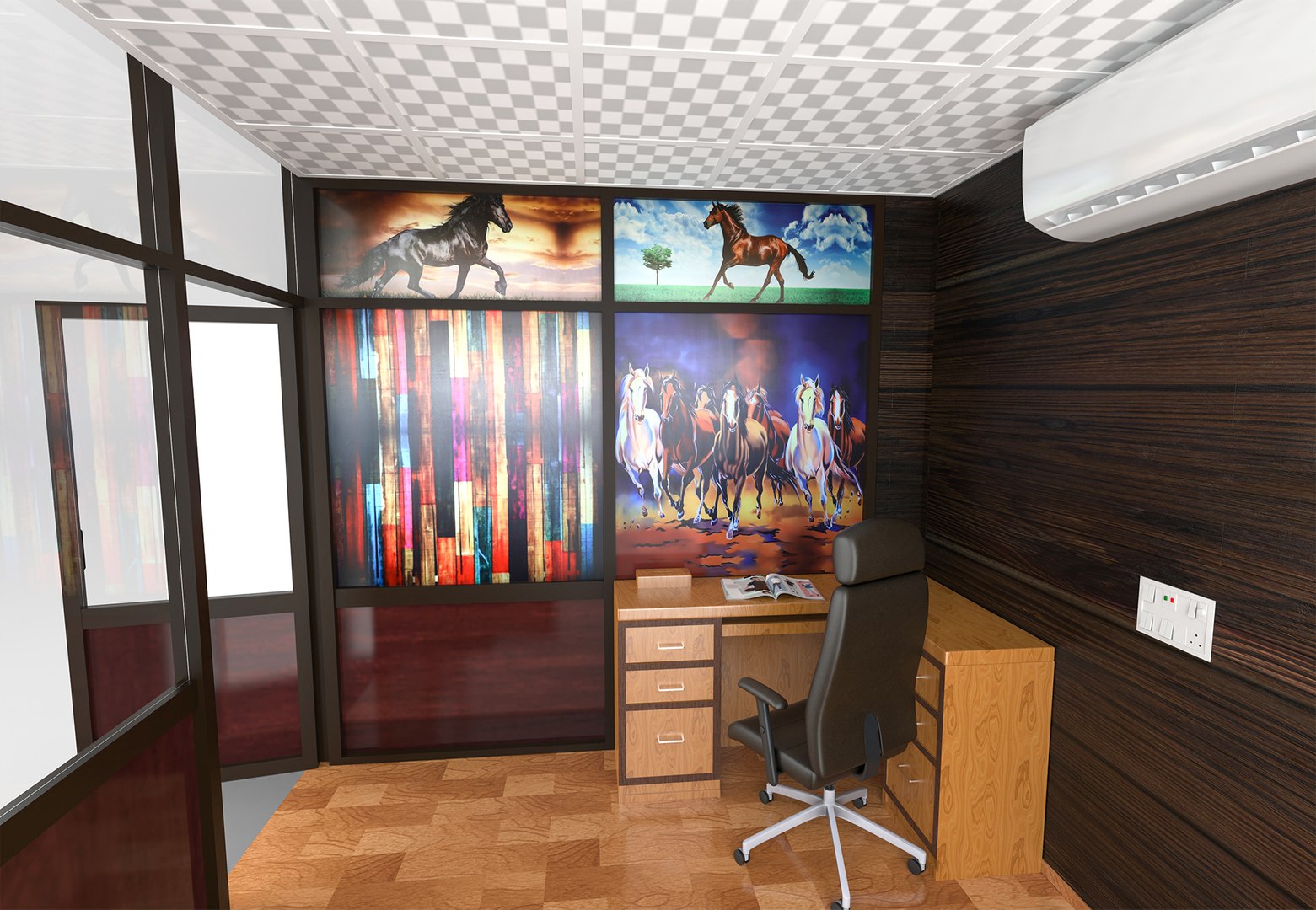 3D Office cabin Interior 3d model Lowpoly - TurboSquid 1776381