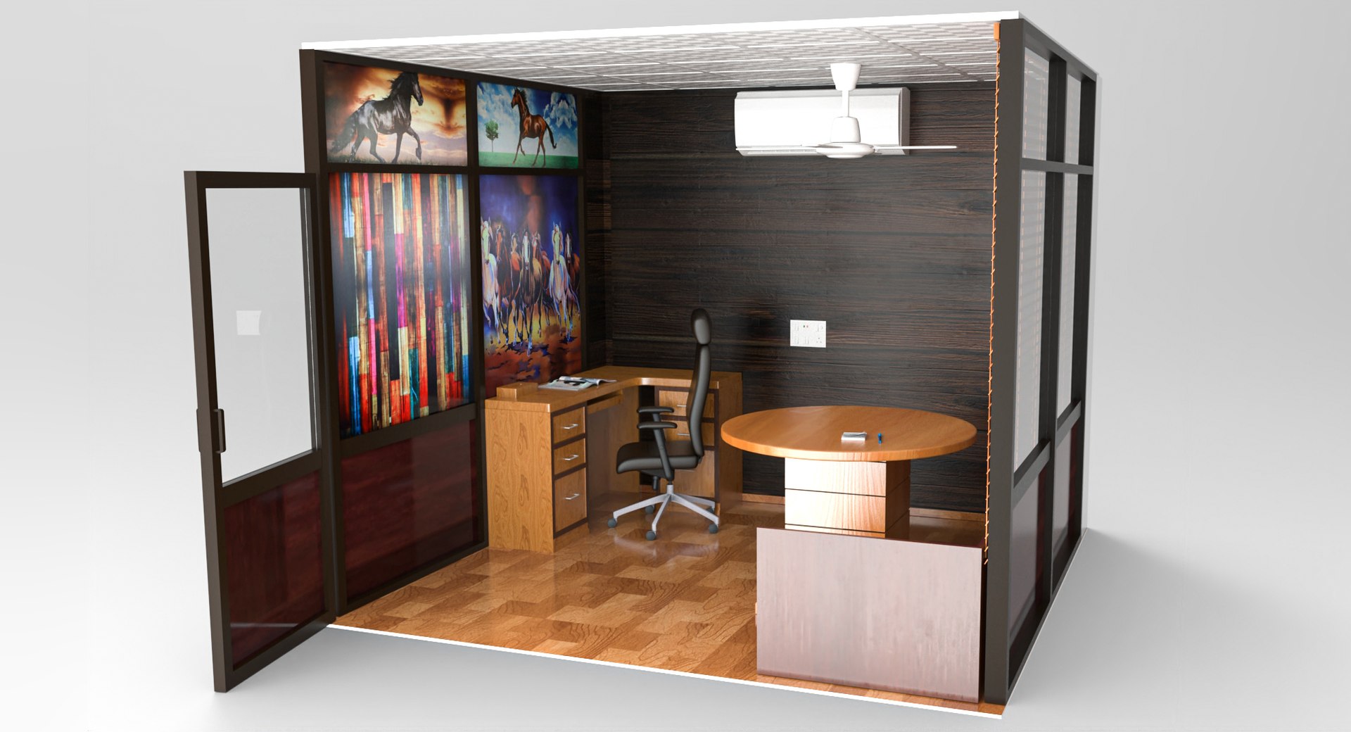 3D Office cabin Interior 3d model Lowpoly - TurboSquid 1776381