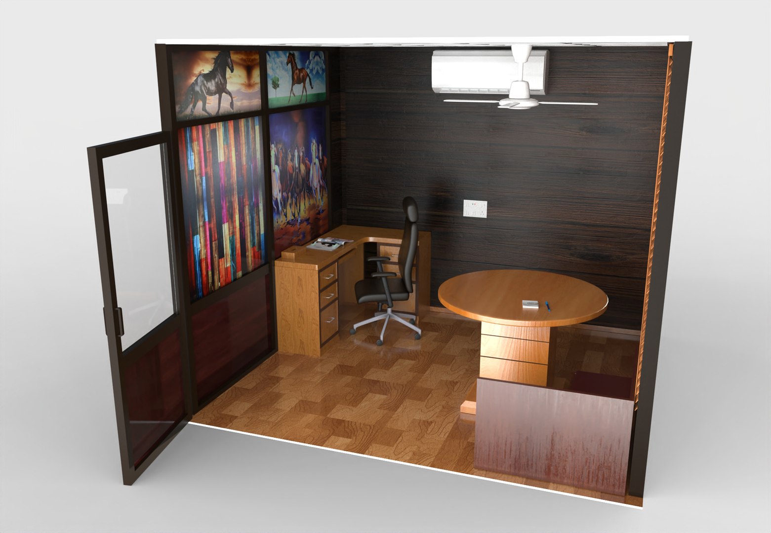 3D Office cabin Interior 3d model Lowpoly - TurboSquid 1776381
