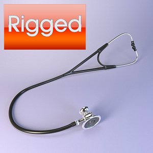 3D model Stethoscope Rigged