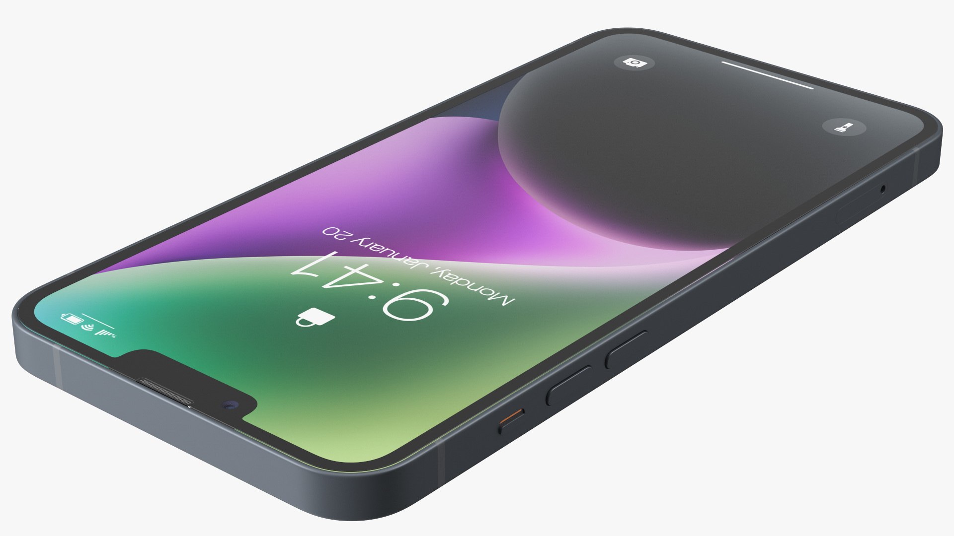 3D Apple iPhone 14 Plus Midnight - TurboSquid 1980603
