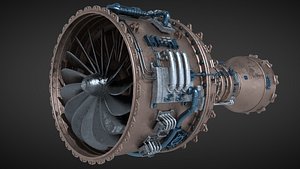 jet engine 3D model