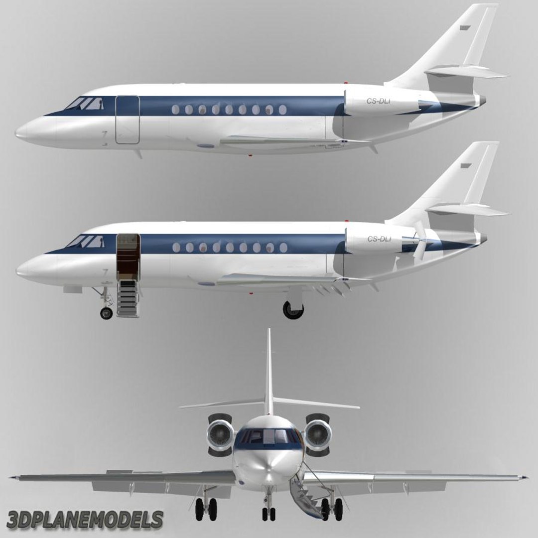 Dassault Falcon Business Jet 3d Dxf