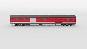 german baggage railcar 3D model