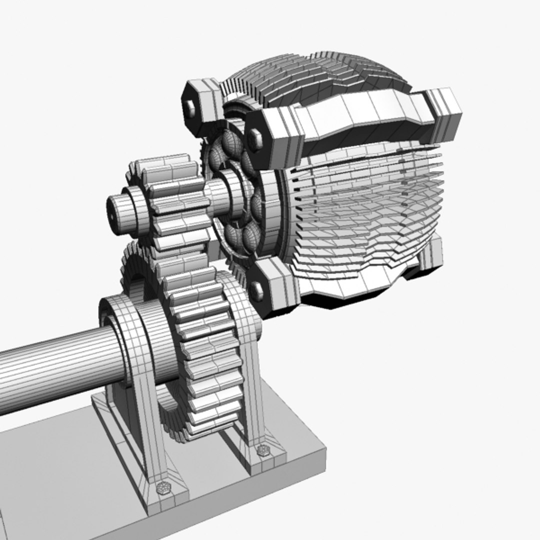 Motor Worm Gear 3d Model