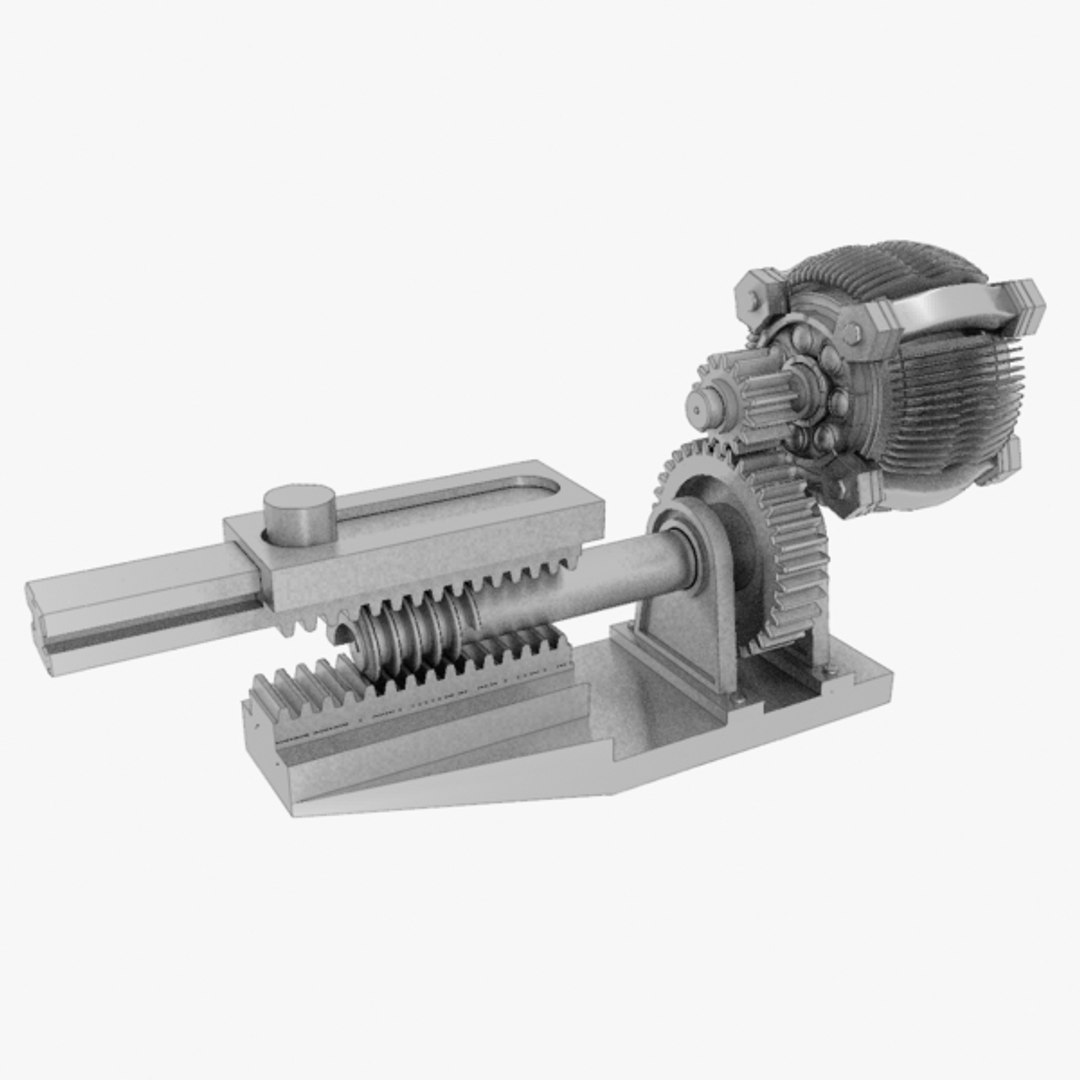 Motor Worm Gear 3d Model