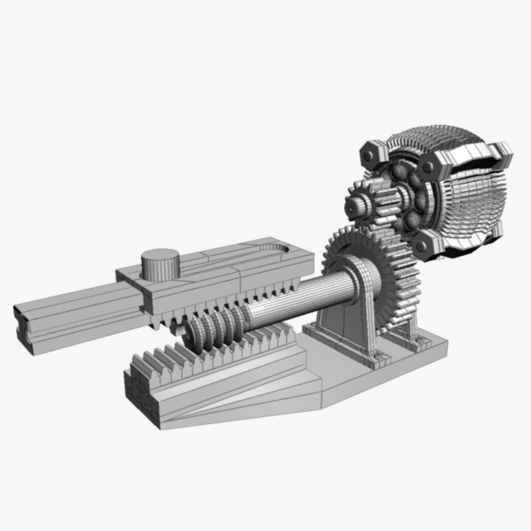 Motor Worm Gear 3d Model