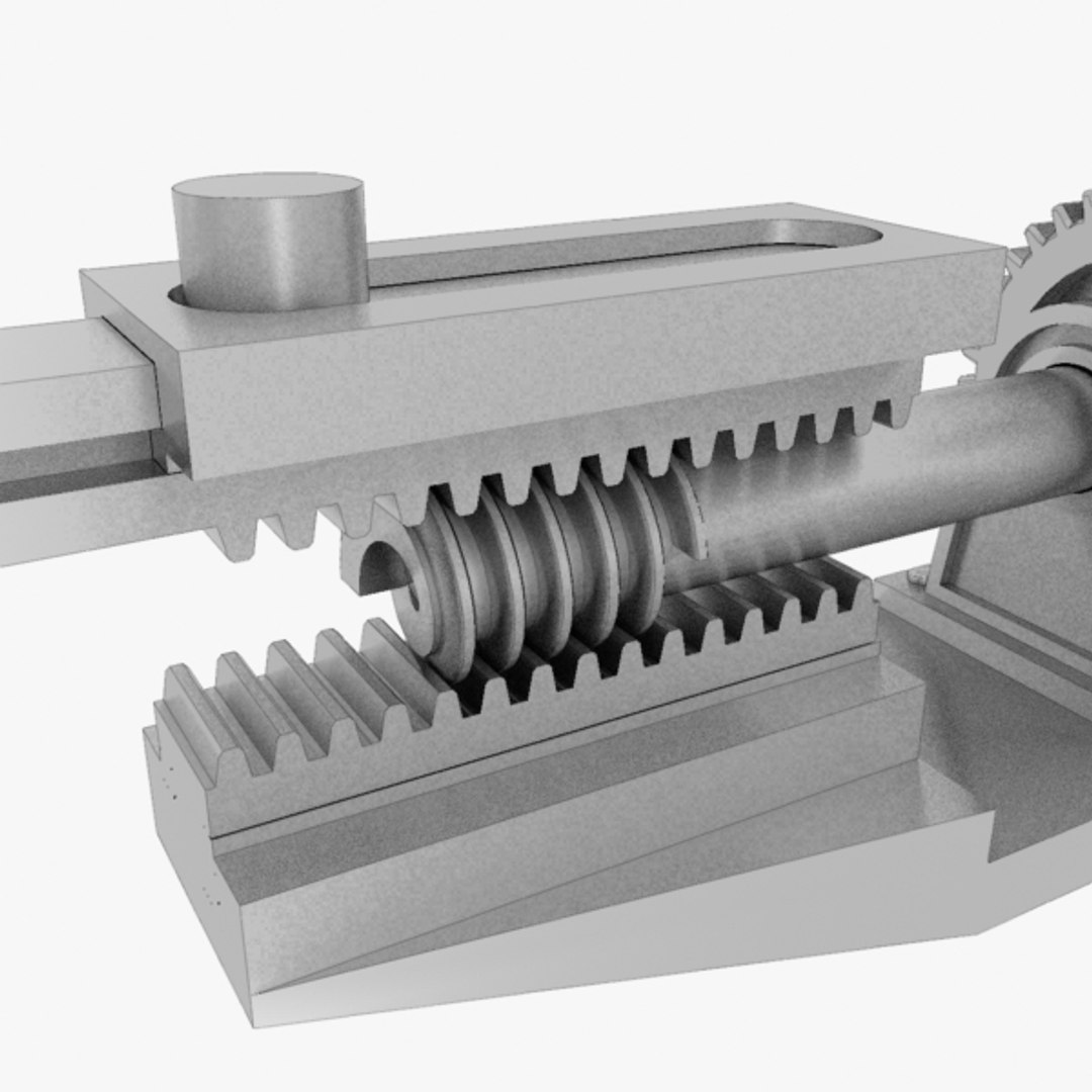 Motor Worm Gear 3d Model