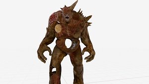 Hole Body Monster Rigged with 3 Animations model