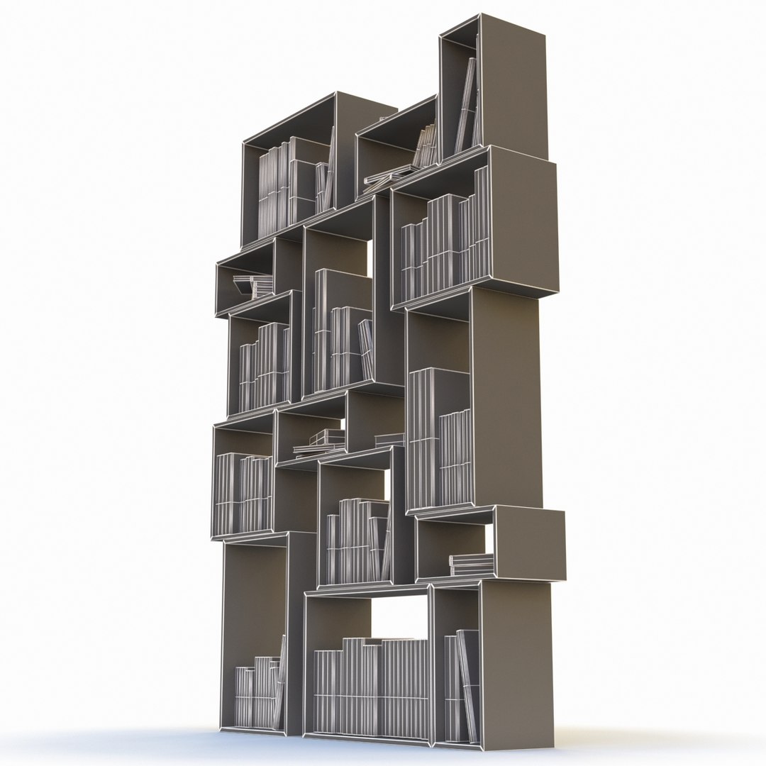 3d Model Book Bookshelf