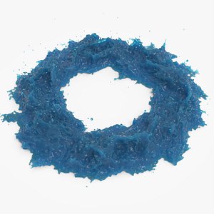water blast splash 3D model