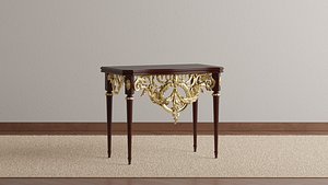 3D Ornate Wooden Console Table