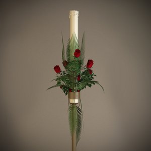 3d candle floral arrangement