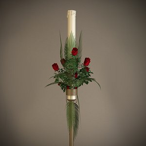Candle Floral Arrangement