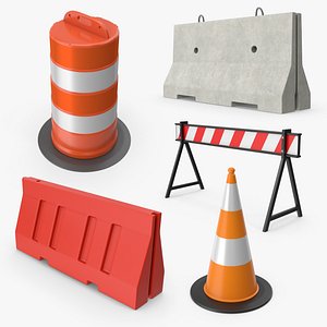3D model Road Elements Collection