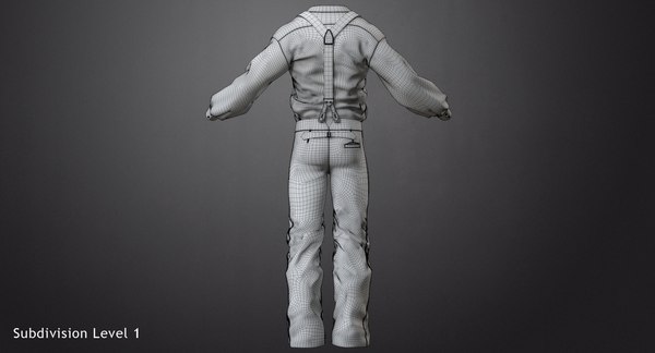 3dsmax mens western clothes pants