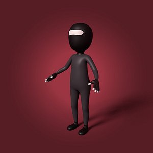 3D cartoon ninja