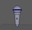 Modèle 3D low-poly de microphone