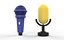 Modèle 3D low-poly de microphone