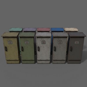 3D PBR Electric Box V5 - Collection