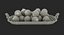 Silver Tray with Apples 3D Model